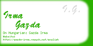 irma gazda business card